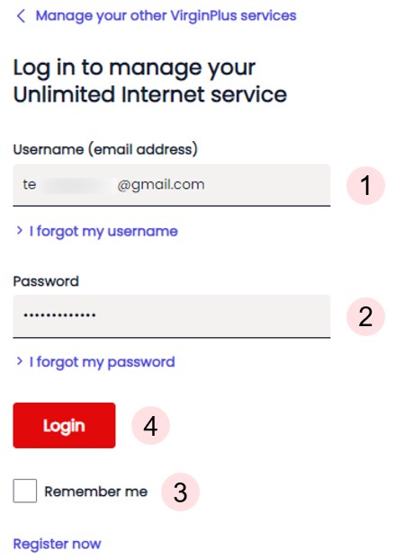 Accessing for My internet - Account Summary