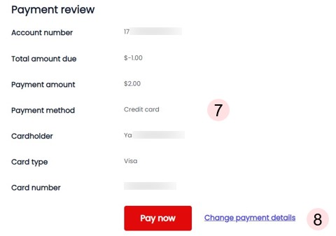 Making a Payment - Payment Review